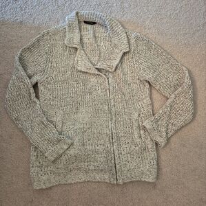 Burton Gray Cardigan Sweater Chunky Knit